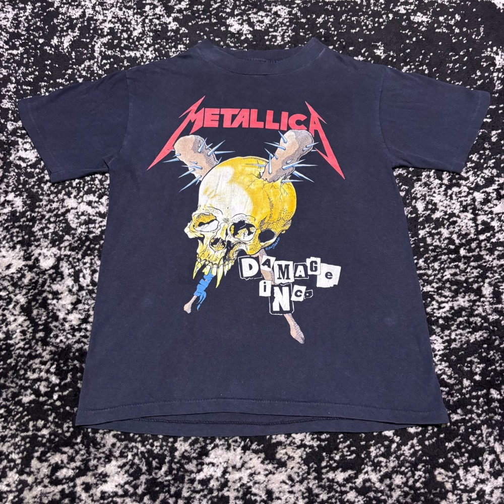 Vintage 1989 Metallica Damage Inc Tour Shirt Pushead Skull Black Single Stitch